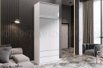 Шкаф 2-х дверный комбинированный Челси с антерсолью - Интернет-магазин Доступная Мебель