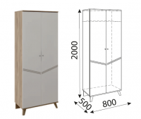 Гостиная Лимба М01 Шкаф 2 двери - Мебель | Мебельный | Интернет магазин мебели | Екатеринбург