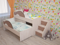 Кровать выкатная Радуга с лесенкой без ящика - Мебель | Мебельный | Интернет магазин мебели | Екатеринбург