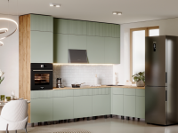 Кухня Оливия Олива 3,0х1,8/1080 Компоновка №2 на 3000*1800 - Мебель | Мебельный | Интернет магазин мебели | Екатеринбург