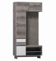 Прихожая Модерно Шкаф комбинированный 1124 с антресолью - Интернет-магазин Доступная Мебель