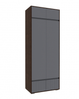 Прихожая Прага МДФ Графит Шкаф 2х створчатый - Мебель | Мебельный | Интернет магазин мебели | Екатеринбург