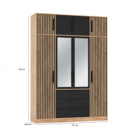 Спальня Вегас Шкаф 4х дверный с антресолью - Мебель | Мебельный | Интернет магазин мебели | Екатеринбург