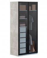 Спальня Бержер Шкаф 2 двери стекло - Мебель | Мебельный | Интернет магазин мебели | Екатеринбург