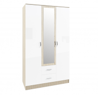 Спальня Софи СШК1200.1 Шкаф 3х створчатый с зеркалом - Интернет-магазин Доступная Мебель