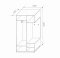 Прихожая Визит 3 Лофт Шкаф комбинированный В3-1 - Мебель | Мебельный | Интернет магазин мебели | Екатеринбург